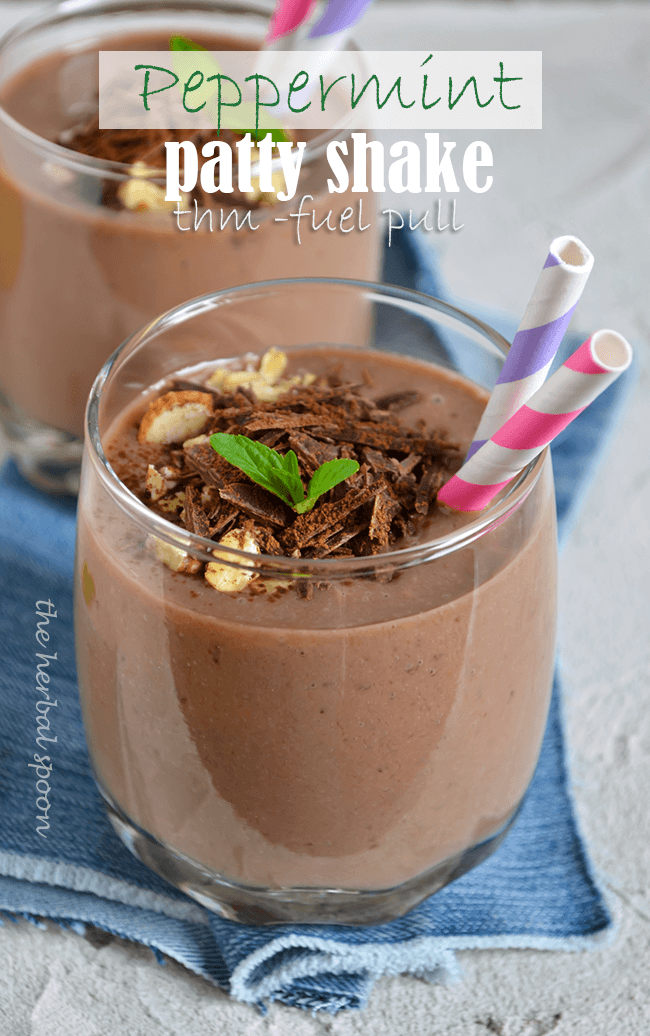 Healthy peppermint patty shake to help you lose weight, thm fuel pull - The Herbal Spoon